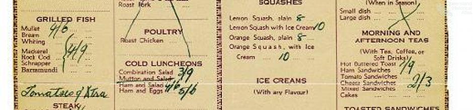 Sydney Cafe, Ipswich, menu