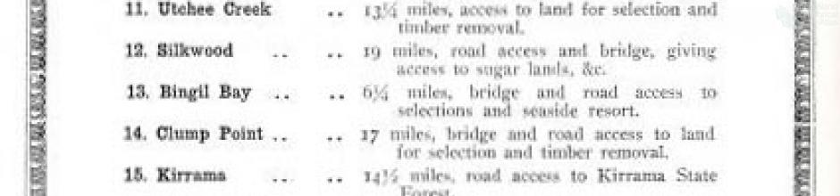 Key to Queensland public estate improvement works, 1937