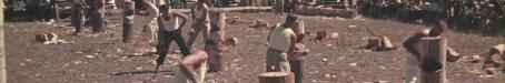 Men's woodchop, Goombungee show, c1960