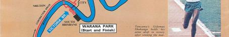 Marathon route, Commonwealth Games, 1982