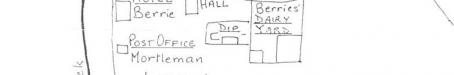 Mud map of Mount Shamrock, identifying residents c1904