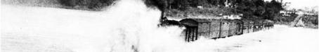 The Townsville Mail through floodwaters on the Burdekin Bridge, 1936