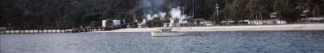 Tangalooma Whaling Station viewed from the water, 1960