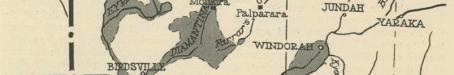 Map showing the flooded areas of the Channel Country, Walkabout, January 1952