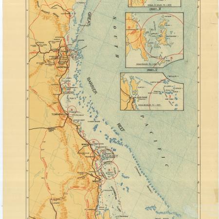 Tourist Map, Barrier Reef and coastal districts, 1947